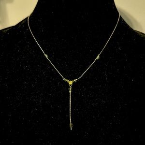 Blackened silver necklace with beads